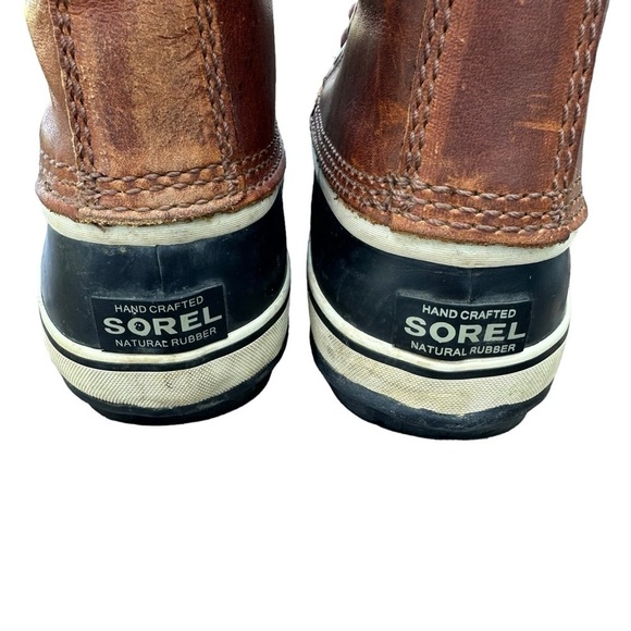 Sorel 1964 Premium Brown Leather Waterproof Duck Boots Women’s Size 8 - Picture 11 of 14